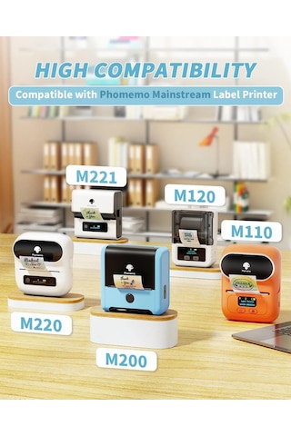 40 X 30 Mm Şeffaf Termal Etiket 230 Adet - Phomemo M110/m120/m150/m200/m220/m221 1