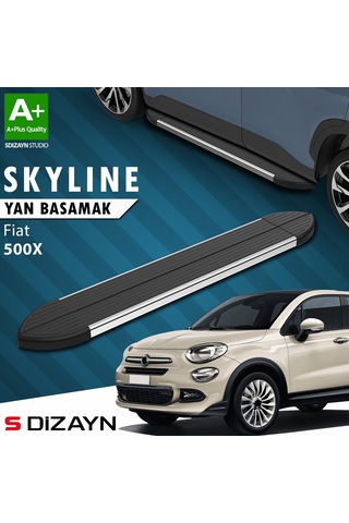 S-dizayn Fiat 500x Skyline Krom Yan Basamak 173 Cm 2014 Üzeri A+ Kalite