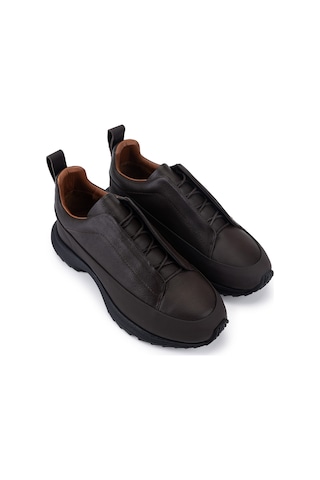 Tamer Tanca Erkek Hakiki Deri Kahverengi Sneakers & Spor Ayakkabı 1092 2222-2 Erk Ayk Y25 Khv Dr/khv Met Kahverengi