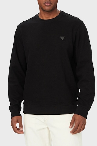Guess Cn Ls Textured Logolu Regular Fit Bisiklet Yaka Erkek Sweat M6yq24k4245 Sweat M6yq24 K4245 Jblk Siyah
