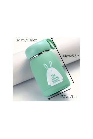 Trendooze 1 Adet Kahverengi Sevimli Tavşan Desenli Sızdırmaz Kapaklı Taşınabilir Seyahat Termosu Kahve Rengi Kahve Rengi