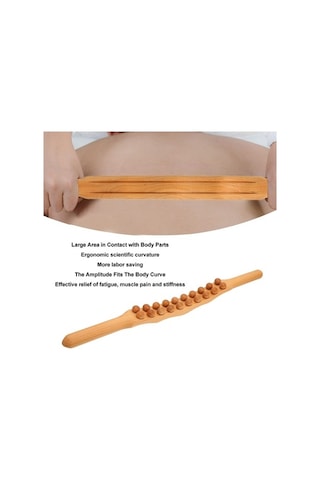 Artfulabode Ve Sırt Sha Rahatlatıcı Profesyonel Omuz Masaj Masaj İçin Haki Gua Geeroyoo Çubuğu Boncuklu Aleti, Ahşap Ağrıları 20 - Rt Haki