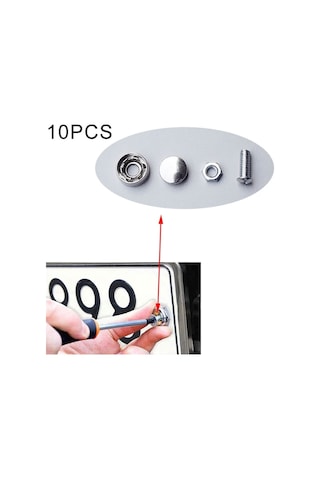 Cbtx 10 Takım Hırsızlığa Karşı Vidalar Araba Plaka Cıvataları Çerçeve Vidaları