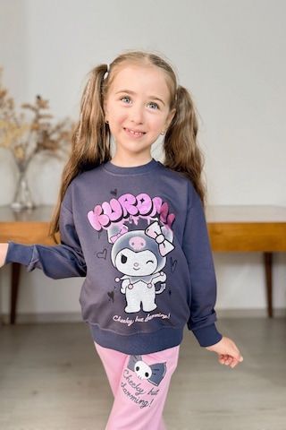Turuncu Gardrop 3-10 Yaş Kuromi Yaldız Baskılı Kız Çocuk Takım Pembe Pembe
