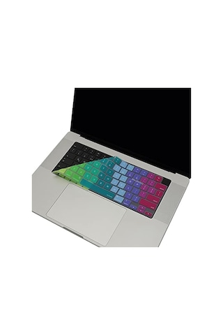 Macbook Uyumlu Us İngilizce Klavye Koruyucu Amerikan Enter M1-m5 A2681 A3113 A3240 A3449 A2941 A3241 A2442 A2779 A2992 A2485 A2991 Keyboard Cover Touch Id Pembe Yeşil