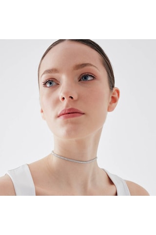 Merano Design 5mm Kahverengi Baget Choker Turuncu
