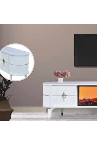 Maya Duvar Ünitesi - Beyaz Gümüş Beyaz - Gümüş