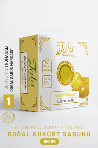 Tala Kükürt Sabunu Cilt Ve Yüz Temizleyici Arındırıcı Kükürtlü Sabun 150 G