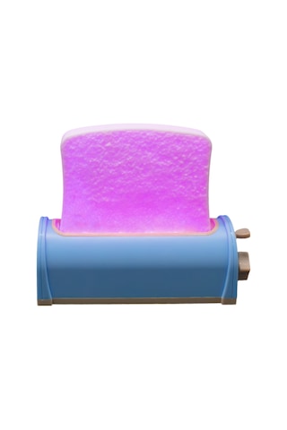 Geeroyoo Mavi 3d Tost Şekilli Led Gece Lambası - 8 Renkli Ev Dekorasyon Aydınlatması, Şarj Edilebilir Ve Enerji Tasarruflu Odalar İçin Mavi