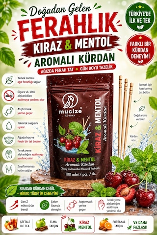 Mucize 2li Set 1 Metal 1 Refill Doypak 200x Kiraz-mentol Aromalı Kürdan