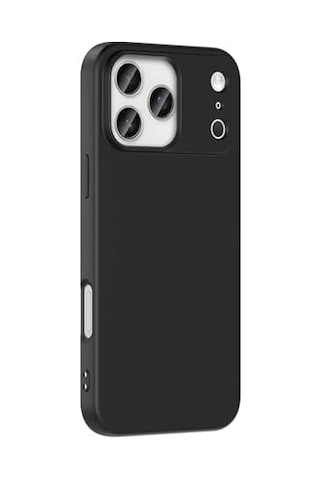 Apple iPhone 17 Pro İle Uyumlu Kılıf Z-mara Lansman Vieri Tam Koruma Arka Kapak Kamera Koruma Çıkıntılı Pürüzsüz Yüzey Siyah Kapak