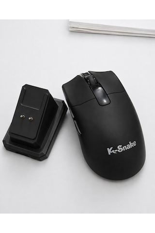 Rgb Gaming Mouse 24000 Dpı Kablosuz 2.4g Bluetooth Type-c Şarjlı Oyuncu Mouse Şarj Standlı Ms-ks2ns
