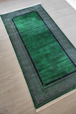 Bambu Yeşil Mutfak Halısı Dekoratif Salon Halısı