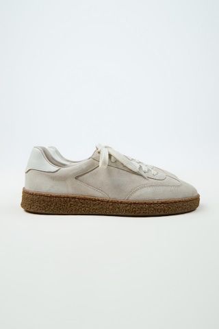 Krahe Palminteri 2 Erkek Hakiki Deri Bağcıklı Bej-ekru Sneakers