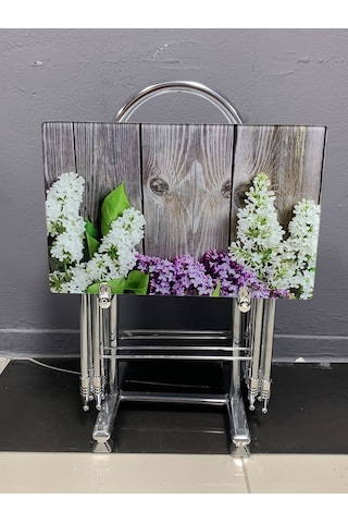 Camlı Çanta Sehpa, Sehpa, Zigon, 4lü Zigon, Çanta Sehpa-sümbül