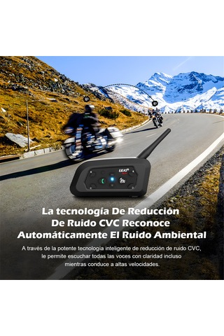 Xindoker Ejeas V6 Pro Motosiklet Kask Bluetooth İletişim Cihazı, 1200m Aralık, Ip65 Su Geçirmez, 12 Saat Konuşma Süresi