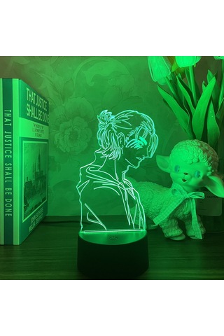Ruicoo 3d Led Eren Yeager Aydınlatma Lambası - Dokunmatik Kontrollü Anime Gece Işığı Diğer