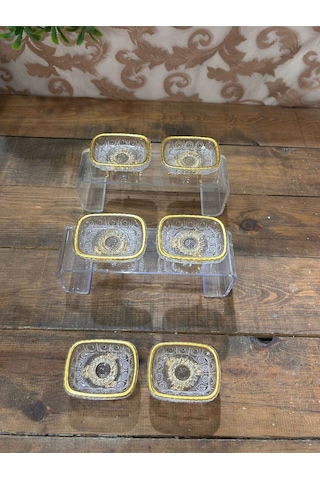 Wow Dikdörtgen Mini Lokumluk 6 Lı Altın Rengi