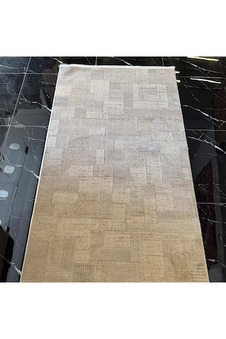 Hoom Rugs İpek 1134 Vizon Yün Tuşeli Akrilik Pamuk Taban Halı Vizon