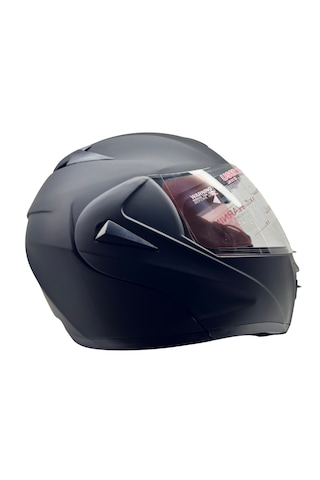Kask Vrt Marka Vizörlü Çeneden Açılır Mat Siyah