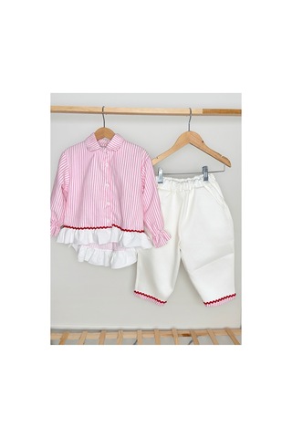 Gökjoy Kids Wear Gömlekli Takım Pembe Pembe