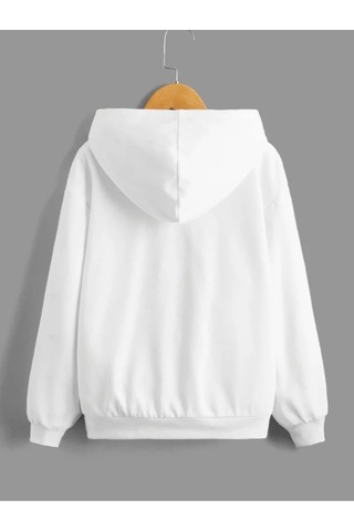 Startmore Beyaz Unisex Kadın/erkek Adventure Renkli Oversize Kapüşonlu