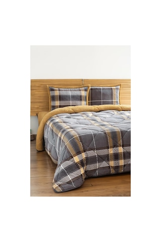 Comforter Tek Kişilik Yorgan Seti Antonin Gri-sarı Gri-sarı