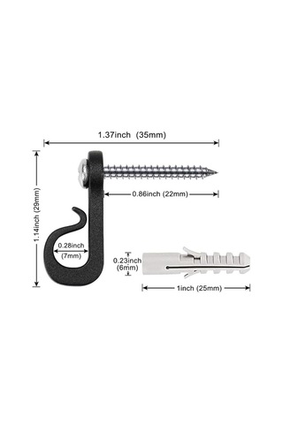 Sones 45 Adet / Kutu Tatil Işıkları Askı Kancaları Tel Ve Led Işık İçin Phillips Vida İle Beyaz