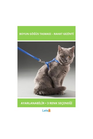 Ayarlanabilir Kedi Boyun Ve Göğüs Tasması Rahat Ve Güvenli