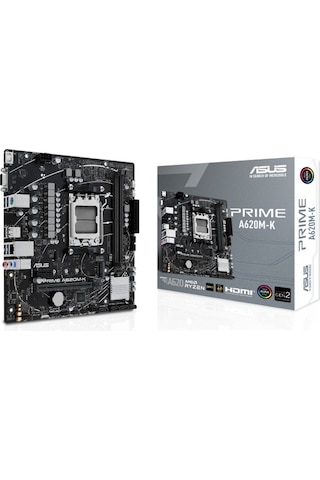 Asus Prime A620M-K AMD A620 6400 MHz (OC) DDR5 Soket AM5 mATX Anakart