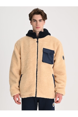 Fenerbahçe Taş Tribün Cep Detaylı Erkek Peluş Sweatshirt