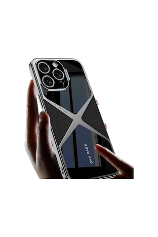 İphone Uyumlu 15 Pro Kılıf Ultra İnce Kamera Korumalı Pc + Deri Arka Yüzey Zore X-pro Kapak-titanyum-