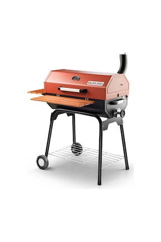 Guruss Cg-075 Kömürlü Barbekü Mangal Tam Set Oksit Kırmızı Model:grs03