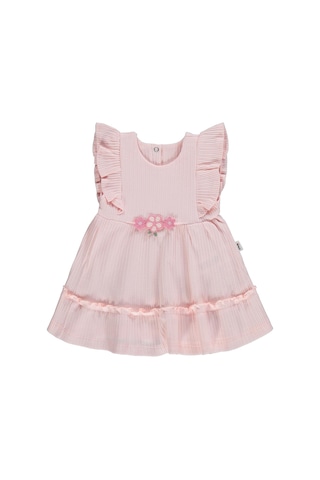 Civil Baby Fırfırlı Çiçekli 6-18 Ay Elbise - Pembe