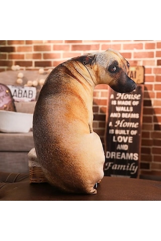 Zyzqstore Yastık 3d Sevimli Gerçekçi Komik Köpek Karikatür Çok Renkli Ev Hayvanları İçin Çok Renkli