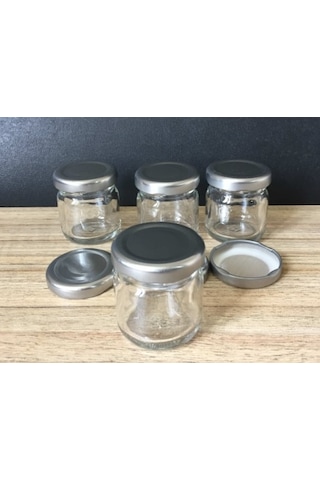 40 Cc Cam Kavanoz - 100 Adet 1 Koli - Gümüş Kapak