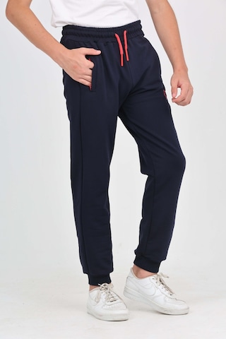 Toontoy Kids Toontoy Erkek Çocuk Baskılı Beli Paçası Lastikli Cepli Basic Jogger Eşofman Altı - 2 İplik Lacivert