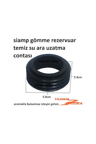 Siamp Gömme Rezervuar Temiz Su Ara Uzatma Contası Kalın 5.9 Siyah