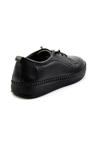 Bambi Siyah Leather Kadın Casual Ayakkabı K01523021203 Siyah