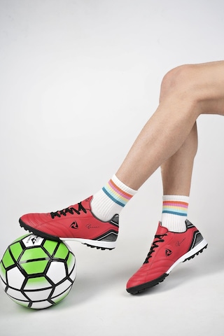 Muggo Peter Unisex Halı Saha Çim Saha Futbol Ayakkabısı Kırmızı