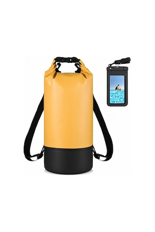 Springsun 10l/20l Su Geçirmez Sırt Çantası, Pvc Malzeme, Seyahat Ve Su Sporları İçin Roll-top Kuru Çanta, Telefon Kılıfı Dahil