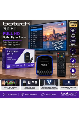 Diyarı Fırsat Full Hd Çanak Anten Uydu Kutusu Wi-fi Destekli Usb Hdmı Çıkış Pıko-701
