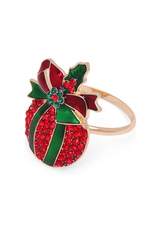 Pazly Noel Şükran Günü Metal Peçete Halkaları - Eşsiz Tasarımlı, Premium Çinko Alaşımı, Yeniden Kullanılabilir, Zarif Masa Dekorasyonu İçin Mükemmel 1