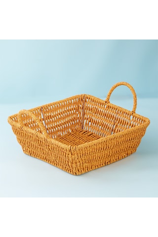 Porsima 303d 3lü Düzenleyici Kare Hasır Sepet Seti Ekmeklik Sepet