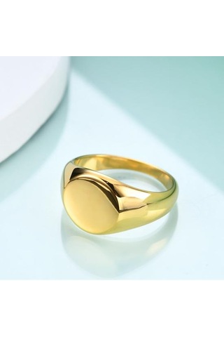 Retro Yüzük Saf Renk Cilalı Titanyum Çelik Yuvarlak Yüzey Basit Stil Çok Gümüş