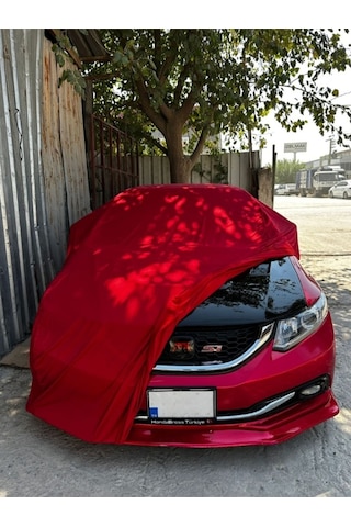 Masgarage09 Üniversal Kırmızı Penye Araç Brandası