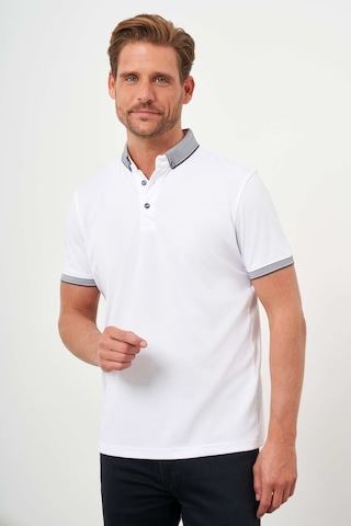 Morven Erkek Beyaz Trend Merserize Düz Düğmeli Yaka Dynamic Fit T-shirt 24ys018011600 Beyaz