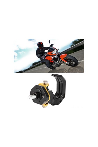 Lemestar Motosiklet Alüminyum Çift Destekli Kanca - Çelik Dayanıklı, Korumalı, Kask Çantası Asma Fonksiyonu, Tek/çift Kanca Ayarlanabilir Diğer