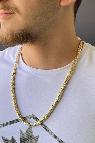 Zümrüt Sarraf 14 Ayar Altın Erkek L Kral Zincir Kolye