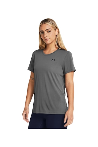 Under Armour Tech Solid Kadın Gri Yuvarlak Yaka Tişört Gri